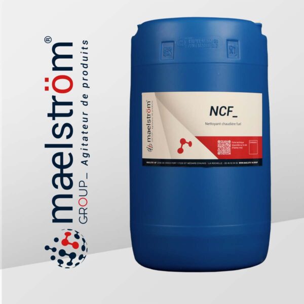 NC F_ est un nettoyant et un détergent alcalin surpuissant spécialement formulé pour les chambres de combustion des chaudières à Fuel.