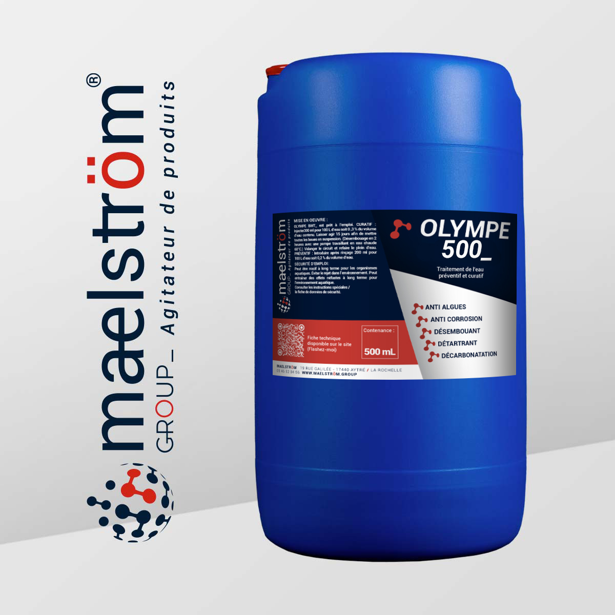 OLYMPE_500_traitement_preventif_curatif_circuits_eau_entretien_fluide_Maelstrom Olympe 500_, traitement préventif et curatif des circuits d'eau